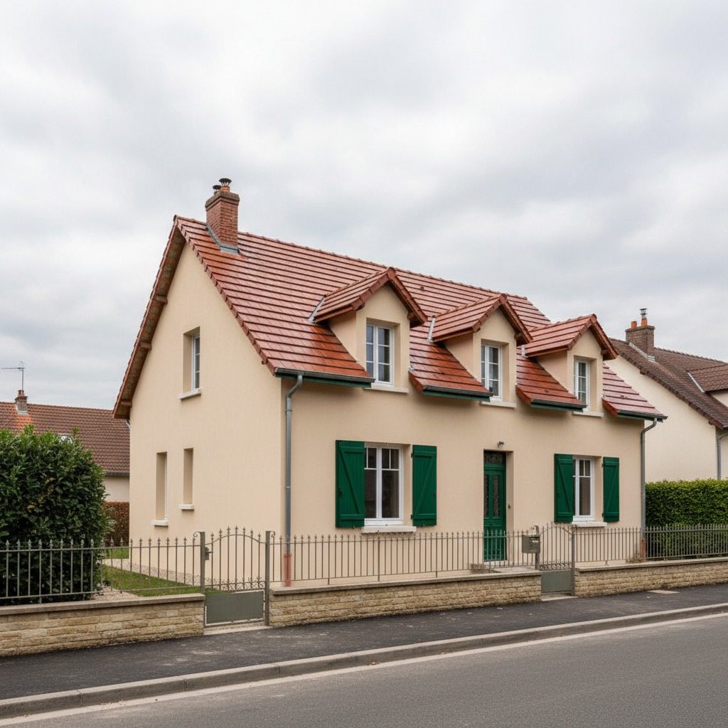Pavillon de Brie-Comte-Robert après rénovation complète de la toiture