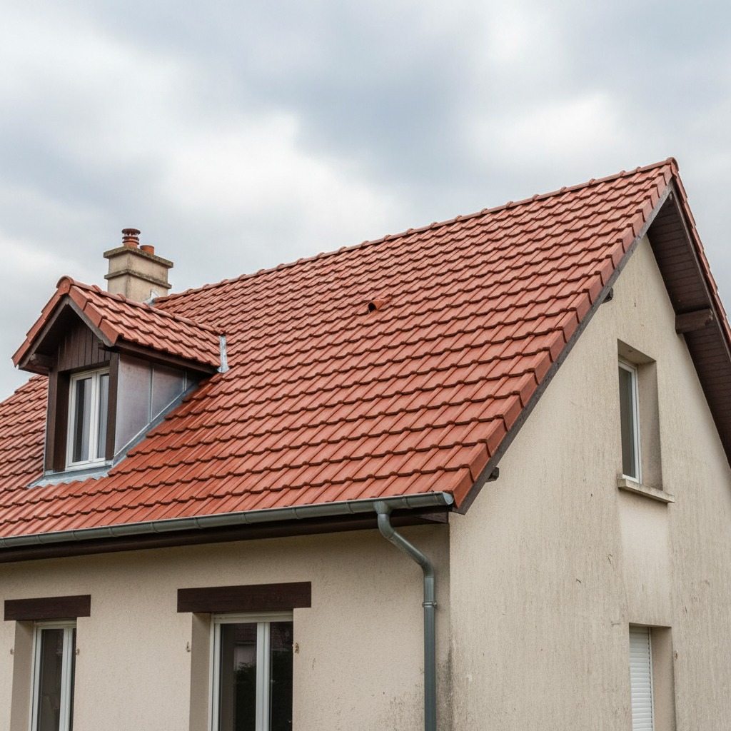 Toiture entièrement rénovée avec faîtière et gouttière neuves à Chevry-Cossigny
