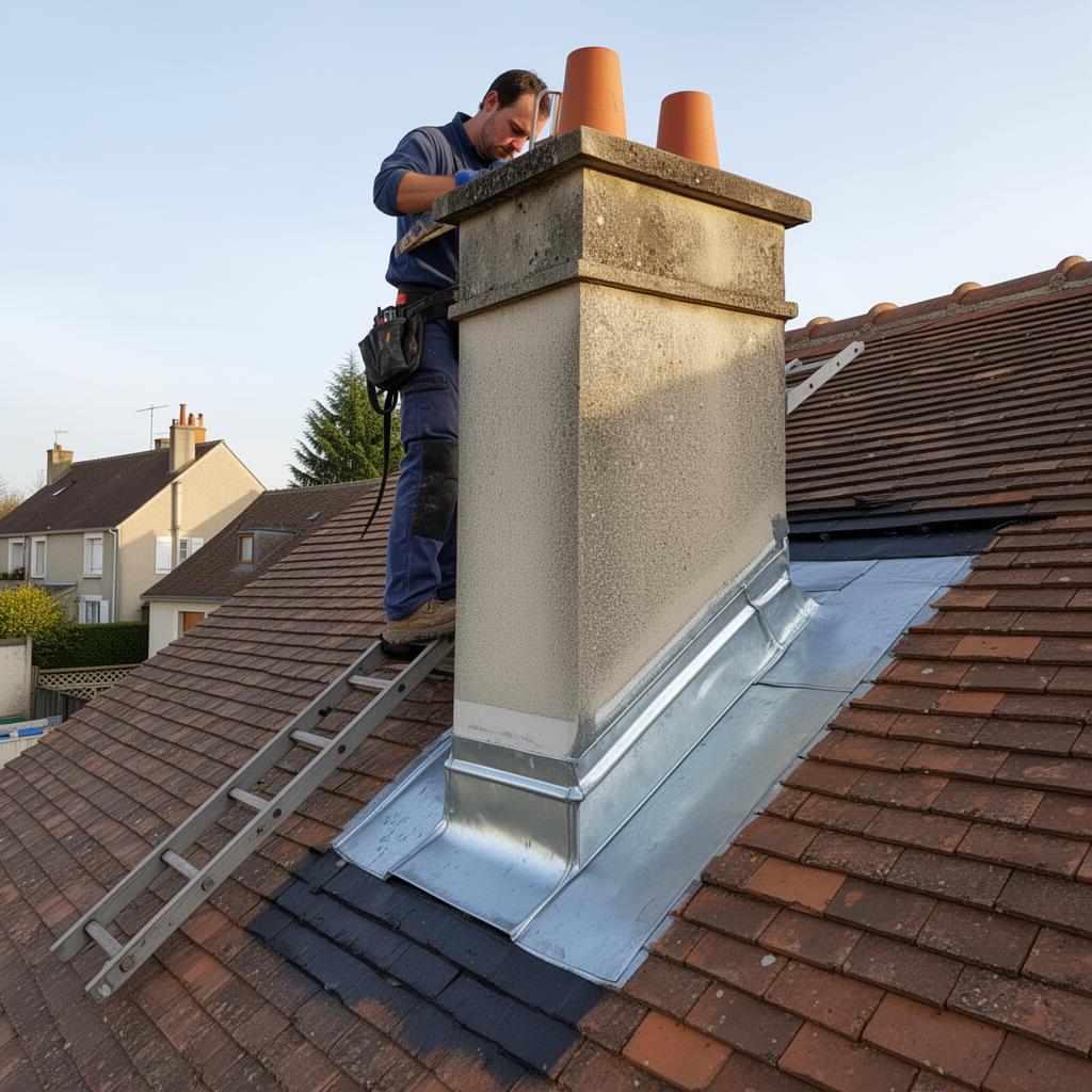Étanchéité cheminée toiture en Seine-et-Marne