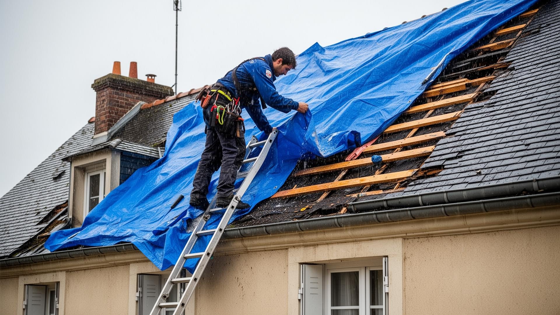 Intervention urgente fuite de toiture en Seine-et-Marne